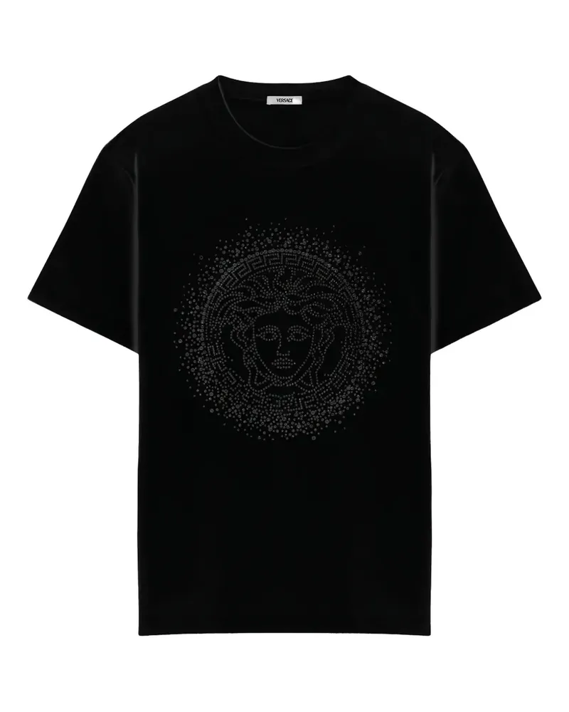 Versace crystal Medusa T-shirt - Schwarz Schwarz