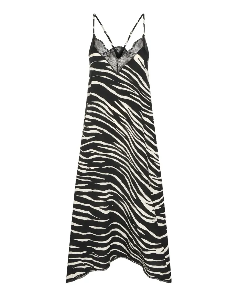 Zadig & Voltaire zebra-print lace-trim dress - Schwarz Schwarz