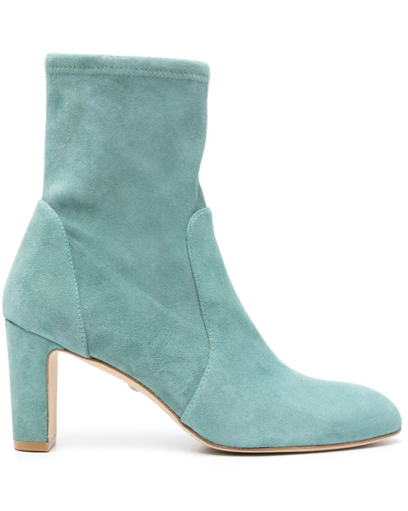 Stuart Weitzman Vida Stiefeletten aus Wildleder 75mm - Blau Blau