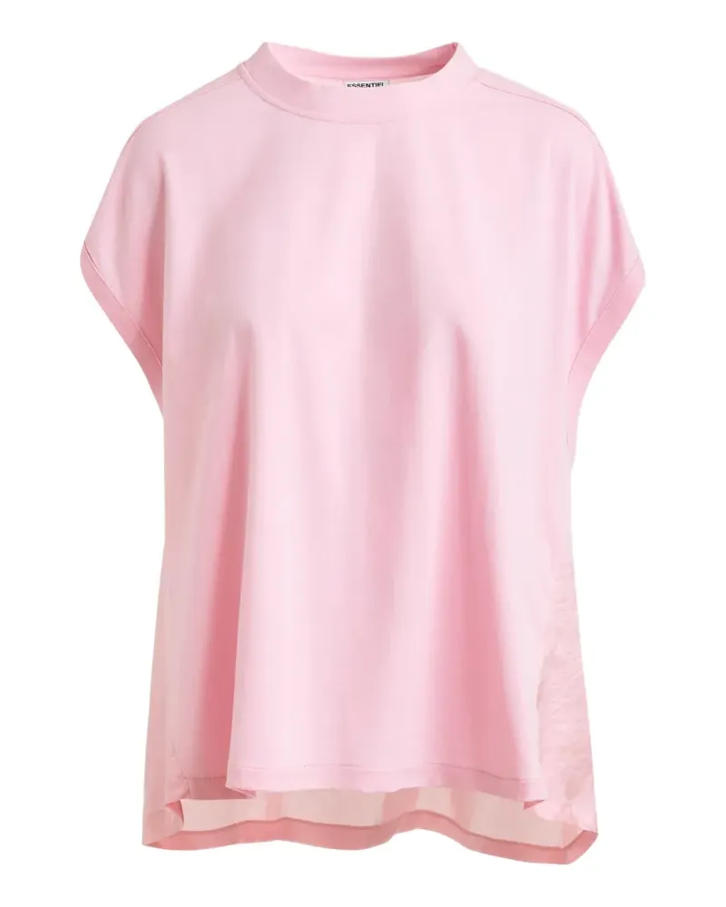Essentiel T-Shirt mit rundem Ausschnitt - Rosa Rosa