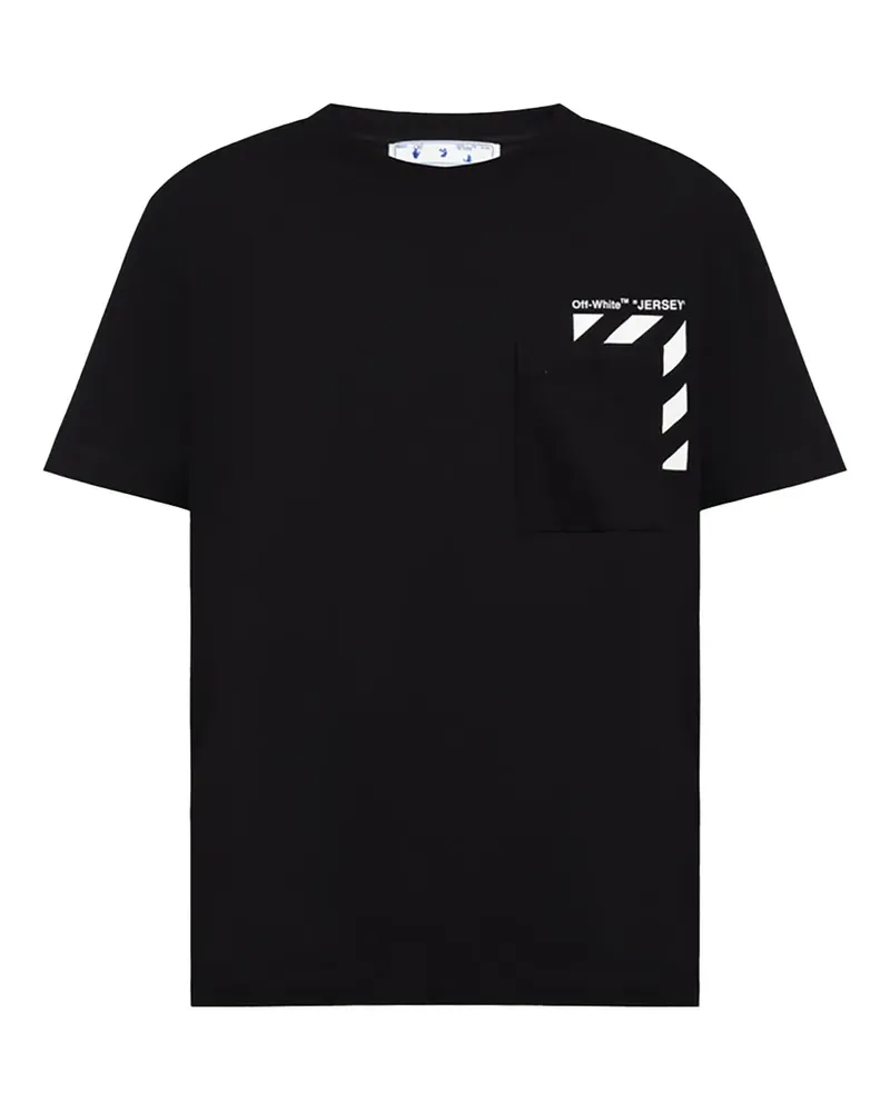 OFF-WHITE Schmales T-Shirt mit Tasche - Schwarz Schwarz