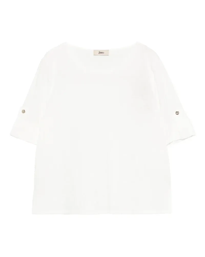 Herno round-neck blouse - Weiß Weiß