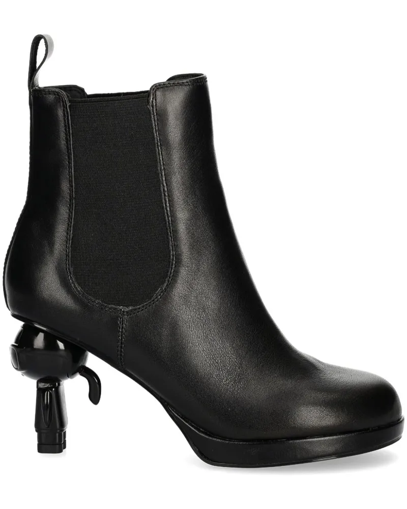 Karl Lagerfeld Stiefeletten aus Leder - Schwarz Schwarz