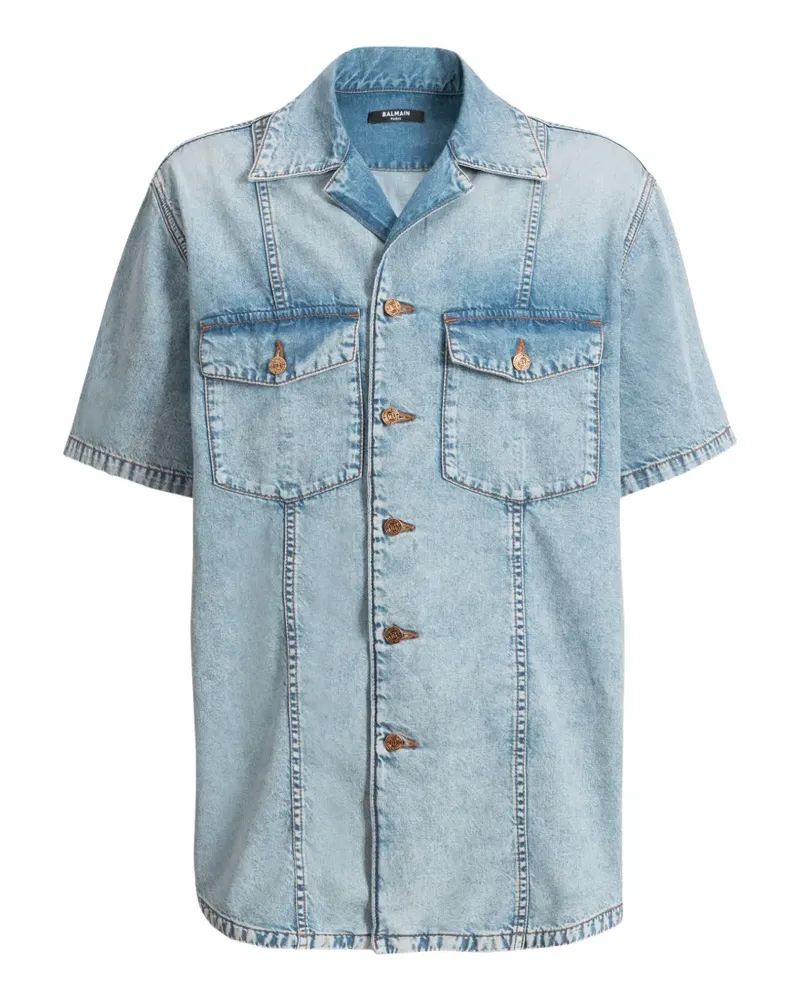 Balmain light blue denim shirt - Blau Blau