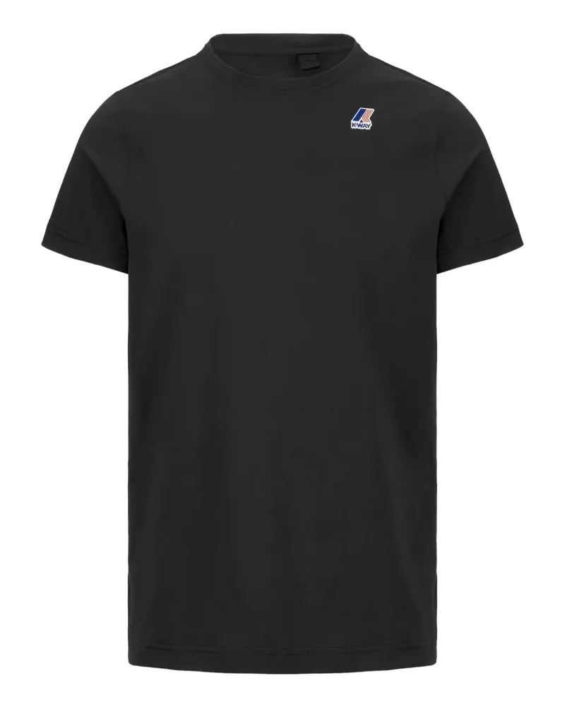 K-Way T-Shirt mit Logo-Stickerei - Schwarz Schwarz