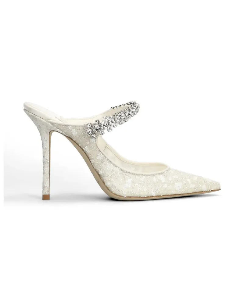 Jimmy Choo crystal-embellished heeled pumps - Nude Nude