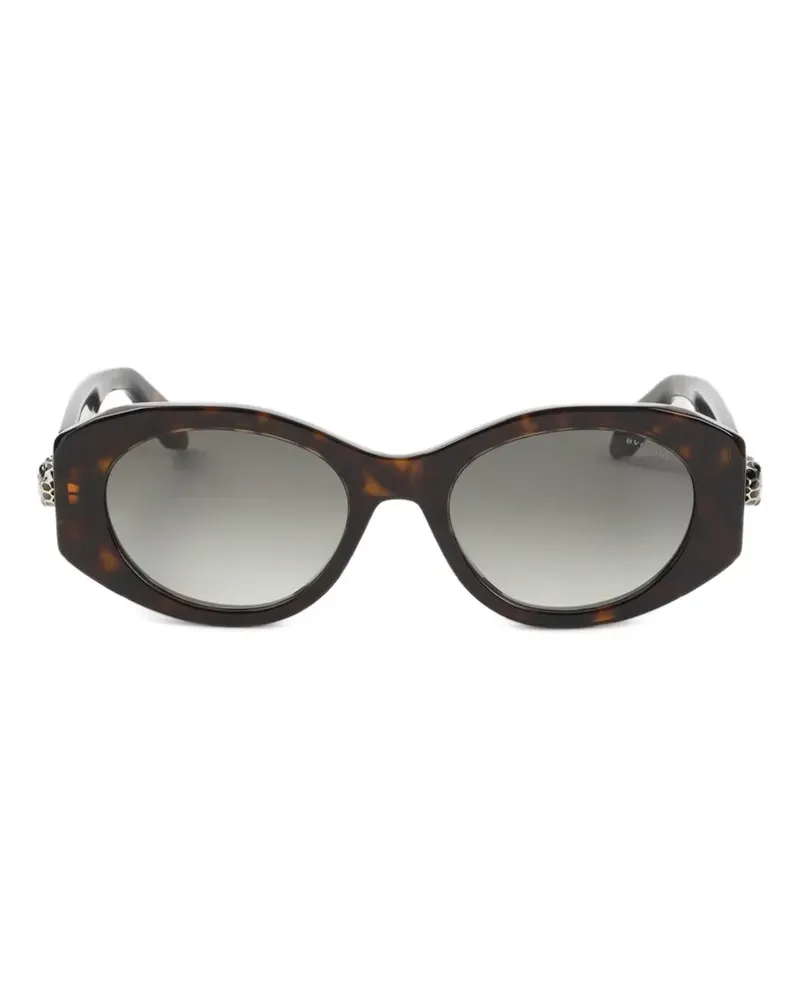 Bulgari Serpenti Sonnenbrille mit geometrischem Gestell - Braun Braun