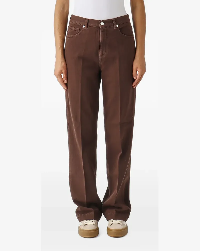 nine:inthe:morning Deepa pressed-crease straight-leg jeans - Braun Braun