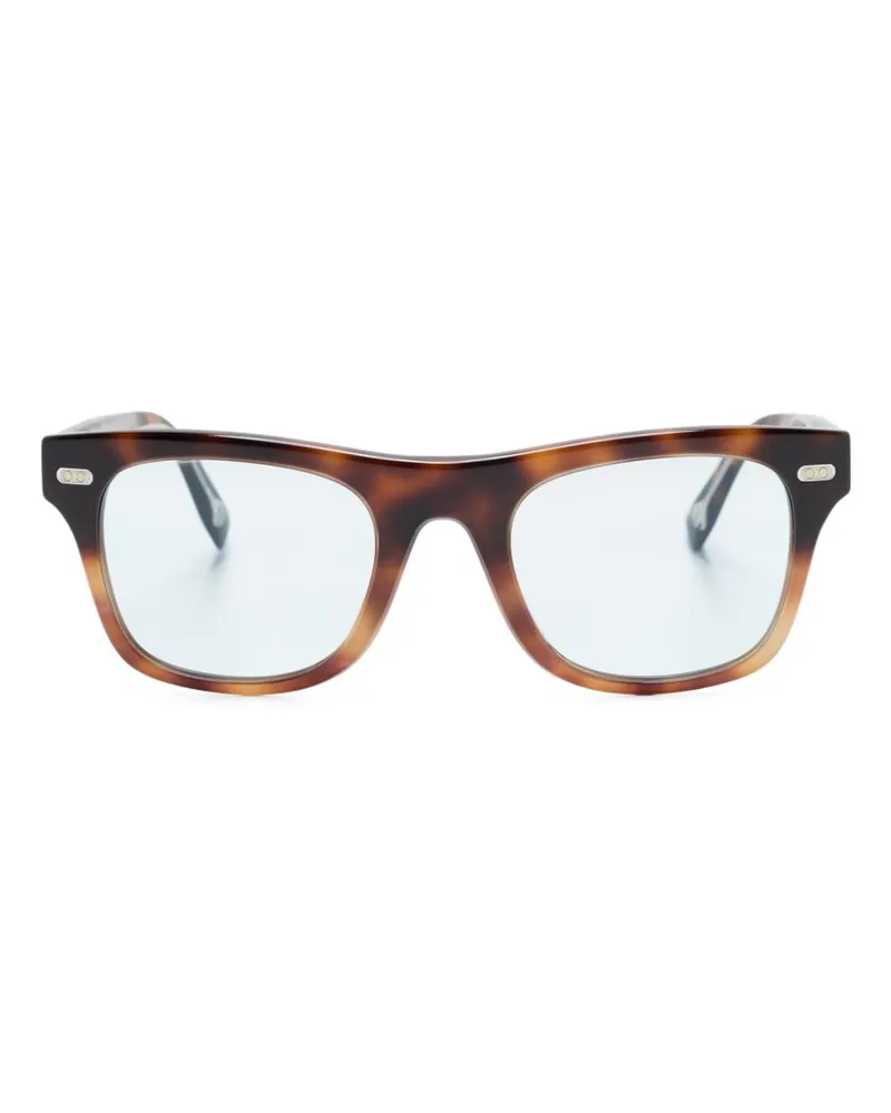 Brunello Cucinelli Sonnenbrille mit breitem Gestell - Braun Braun