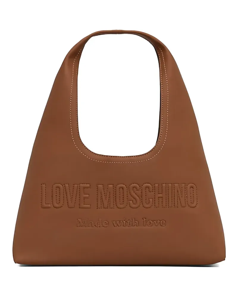 Moschino embossed tote bag - Braun Braun
