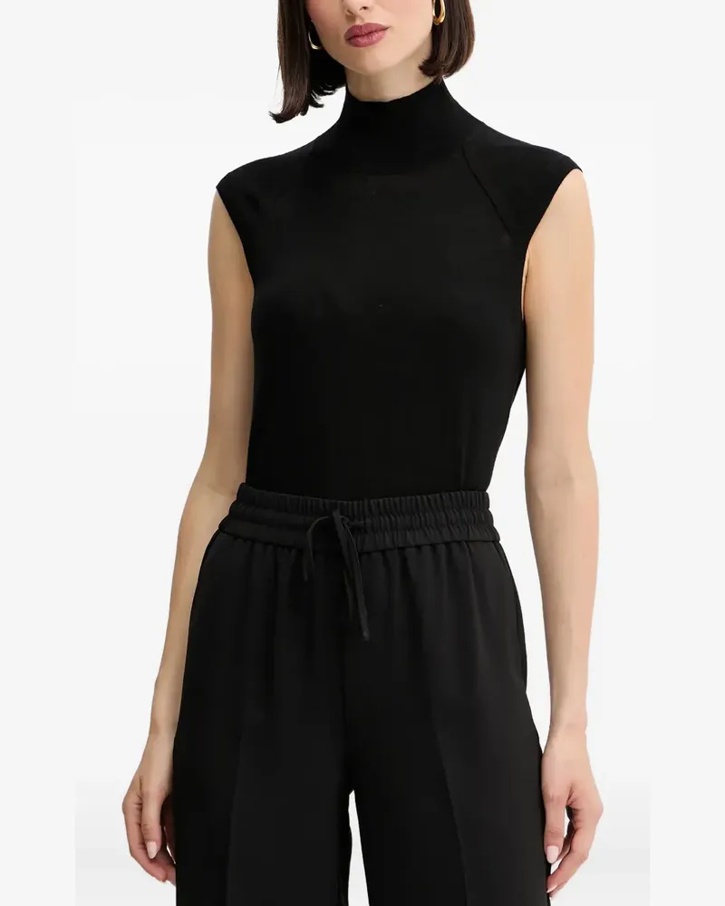 HUGO BOSS Top mit Stehkragen - Schwarz Schwarz