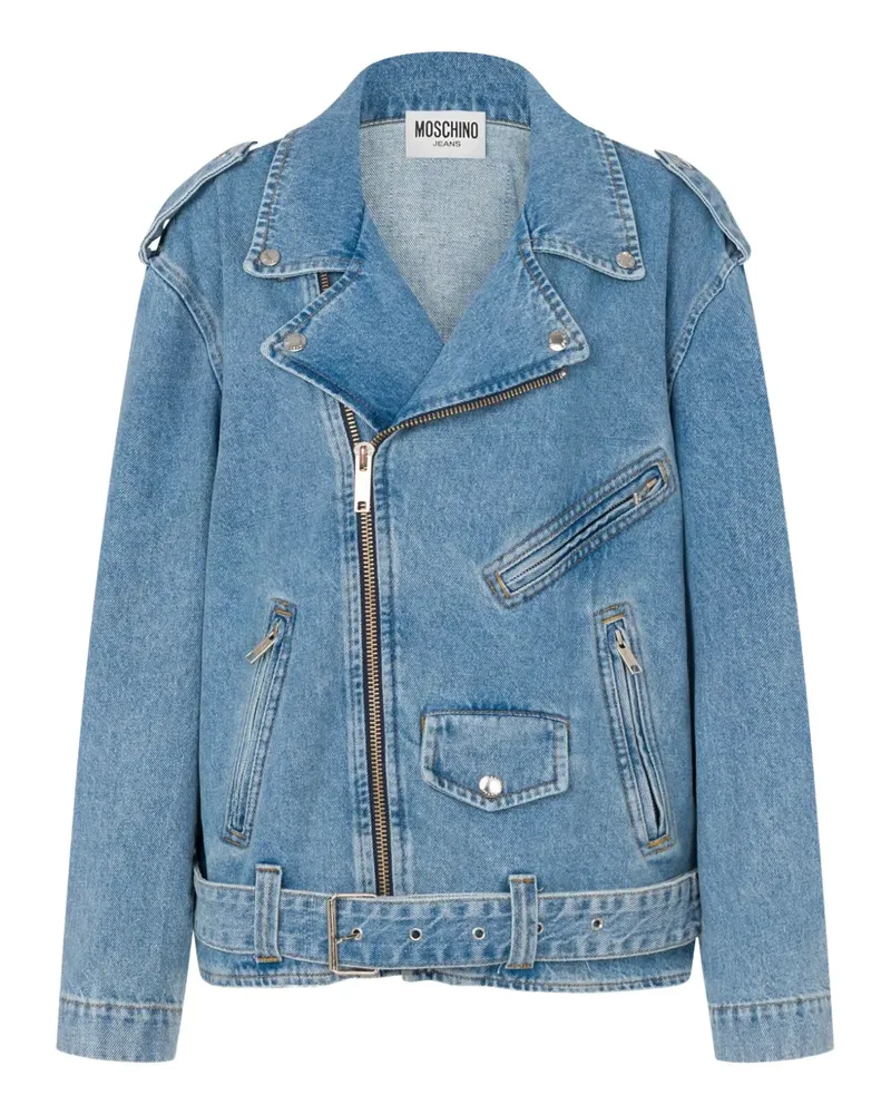 Moschino Jacke mit Gürtel - Blau Blau