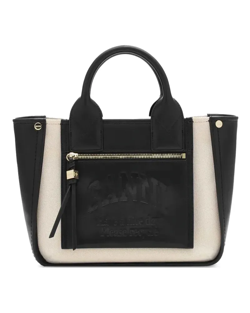 Ganni Handtasche mit Logo-Prägung - Schwarz Schwarz