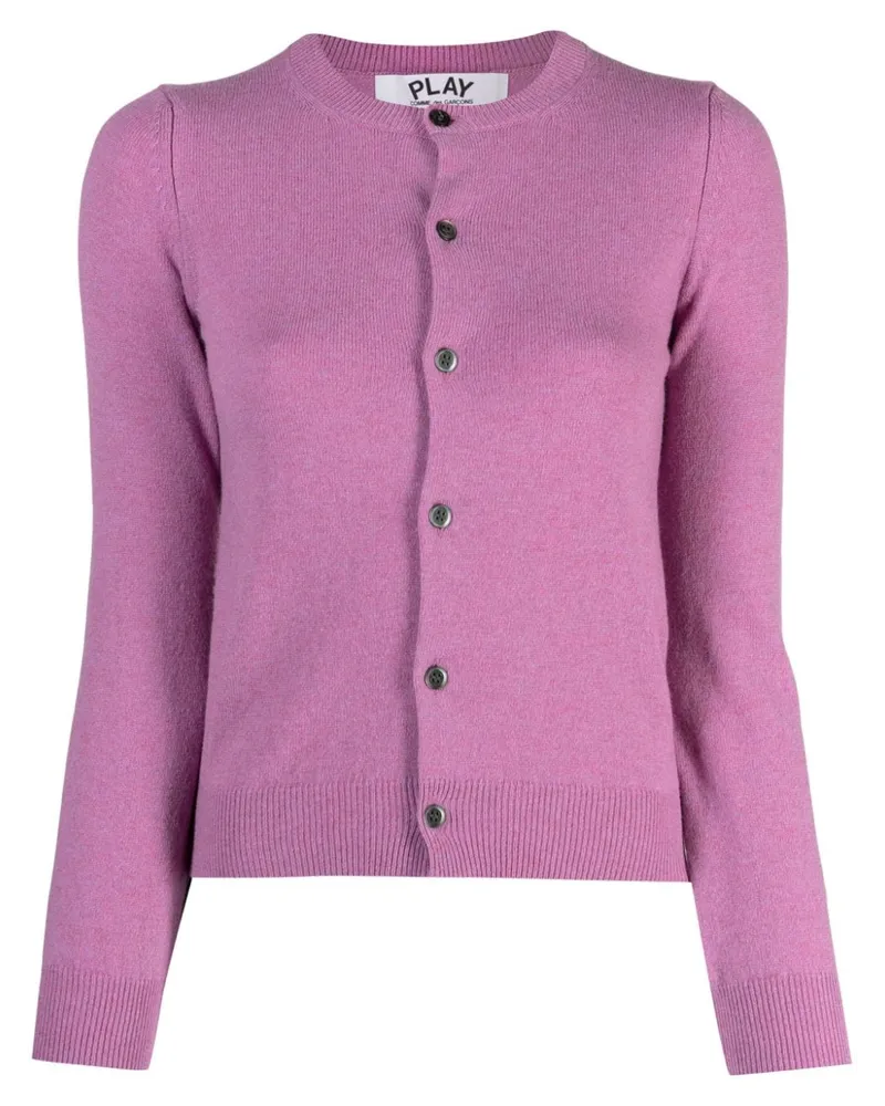 Comme des Garçons Cardigan mit Herz-Patch - Violett Violett