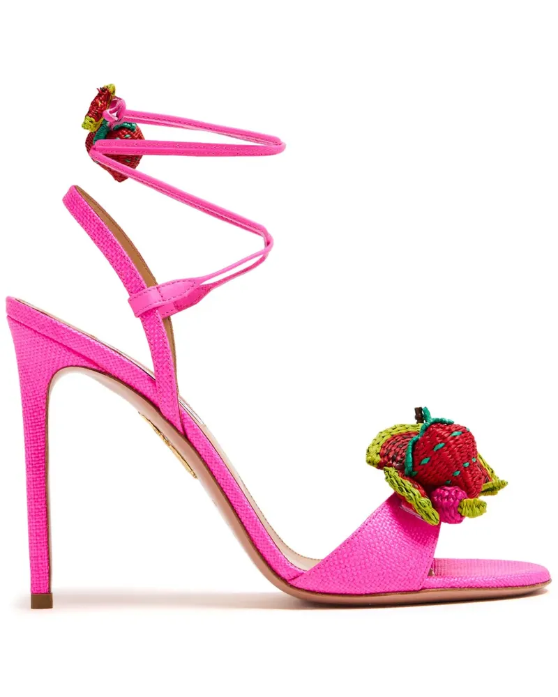Aquazzura Sandalen im Erdbeer-Design - Rosa Rosa