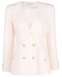 Alessandra Rich Doppelreihiger Blazer Nude