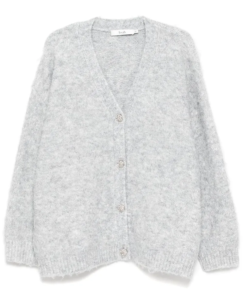 b+ab Cardigan mit Schal - Grau Grau