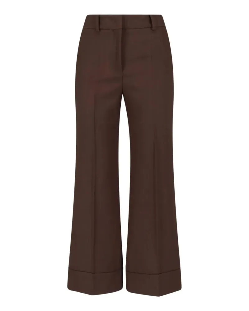 Incotex pressed-crease turned-up-hem trousers - Braun Braun