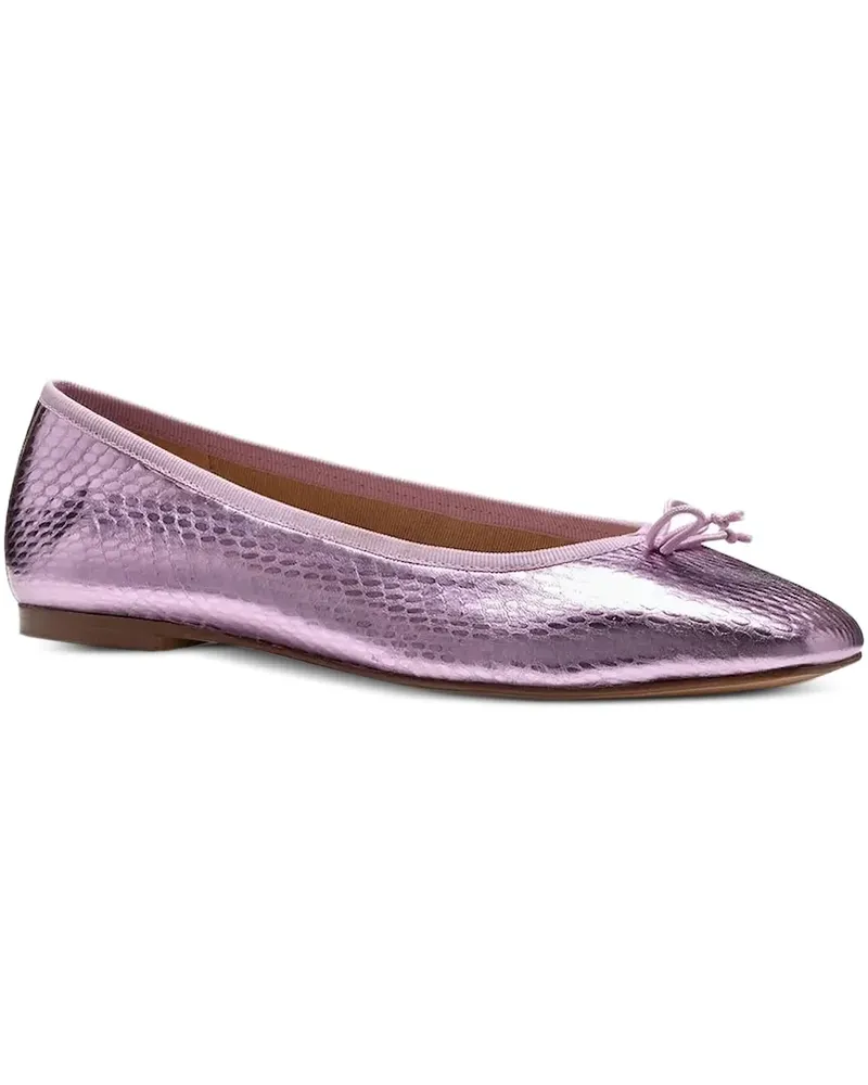 Geox Ballerinas im Metallic-Look mit Schlangenleder-Prägung - Violett Violett
