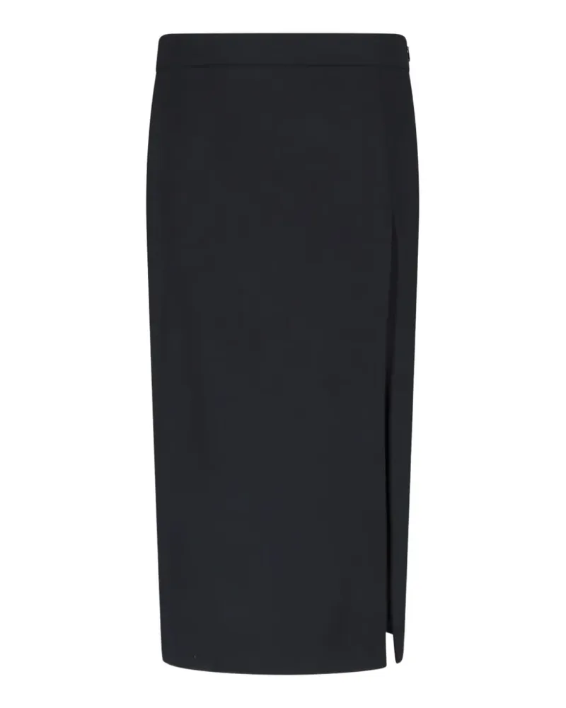 Dondup front-slit canvas midi skirt - Schwarz Schwarz