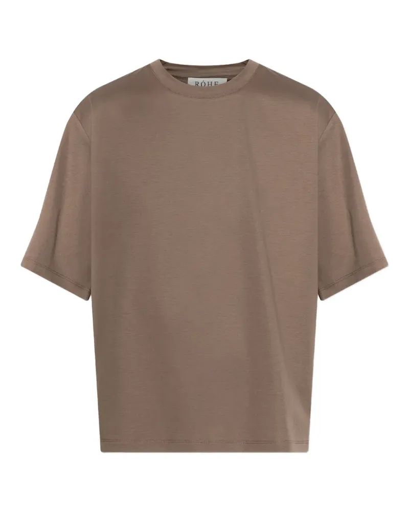 Róhe crew-neck short-sleeve T-shirt - Braun Braun