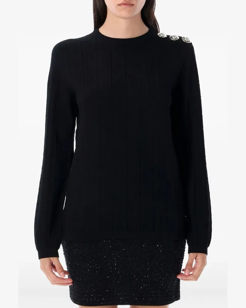 Balmain Pullover mit Monogramm-Knöpfen - Schwarz Schwarz