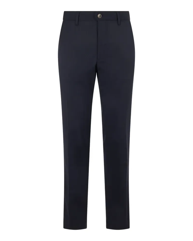 Slowear Gerade Hose mit Logo-Patch - Blau Blau