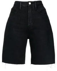 Frame Denim Jeans-Shorts mit weitem Bein Schwarz