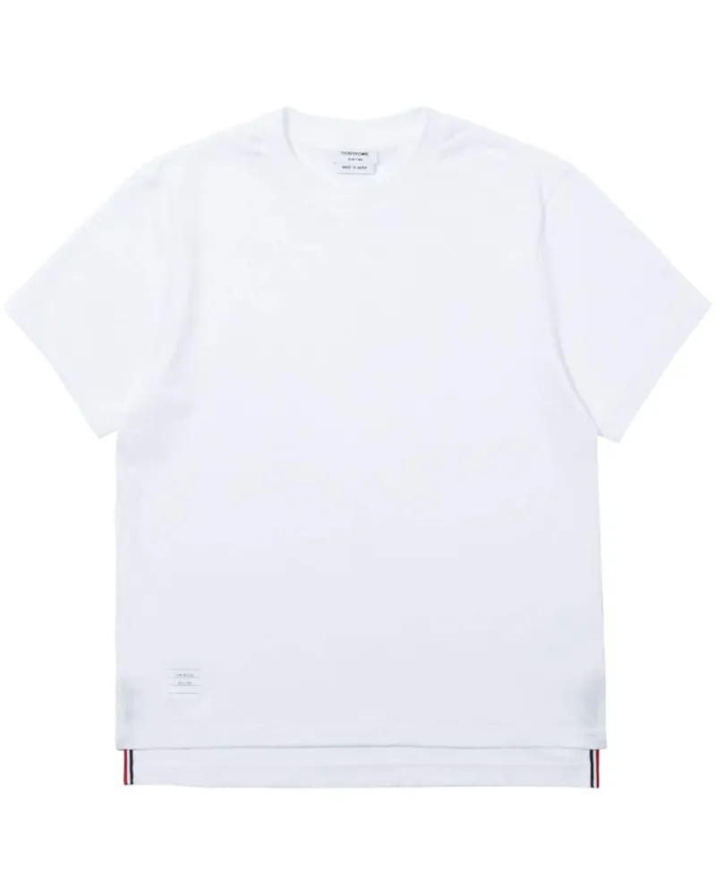 Thom Browne T-Shirt mit Seitenschlitz Weiß