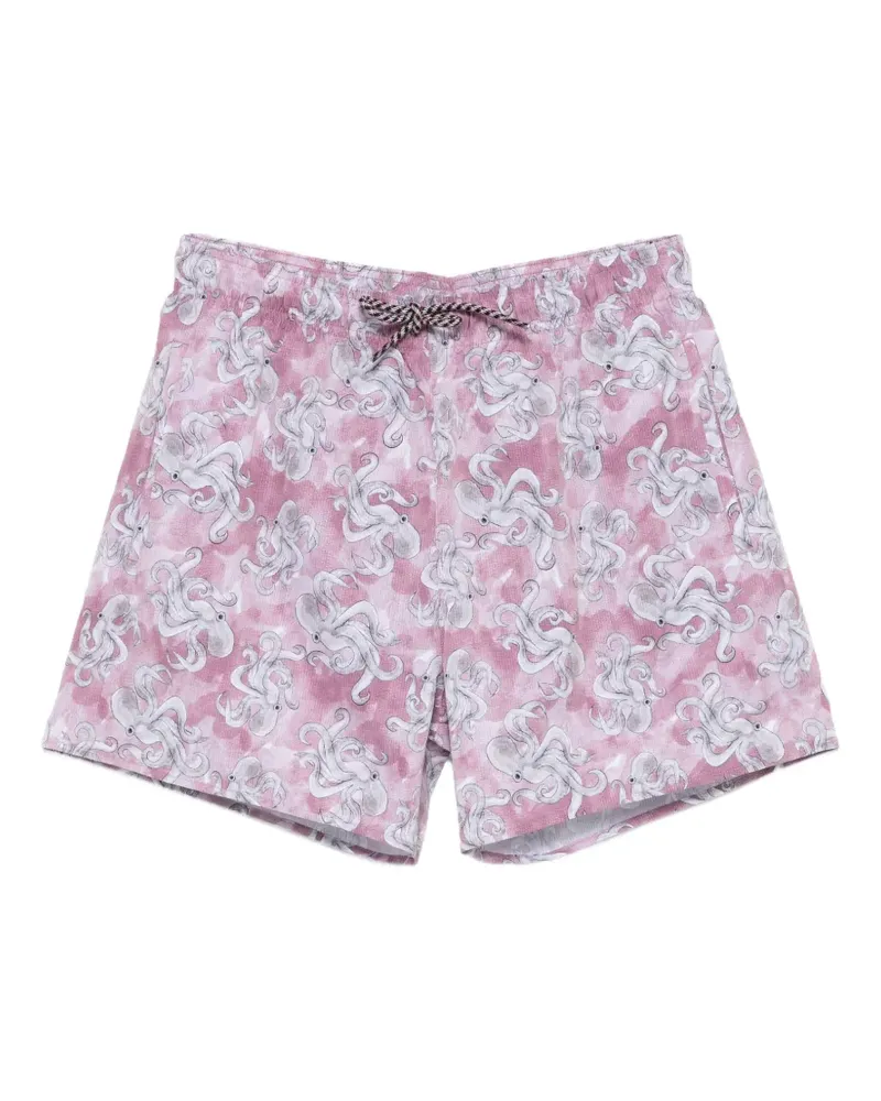Emporio Armani octopus-print swim shorts - Rosa Rosa