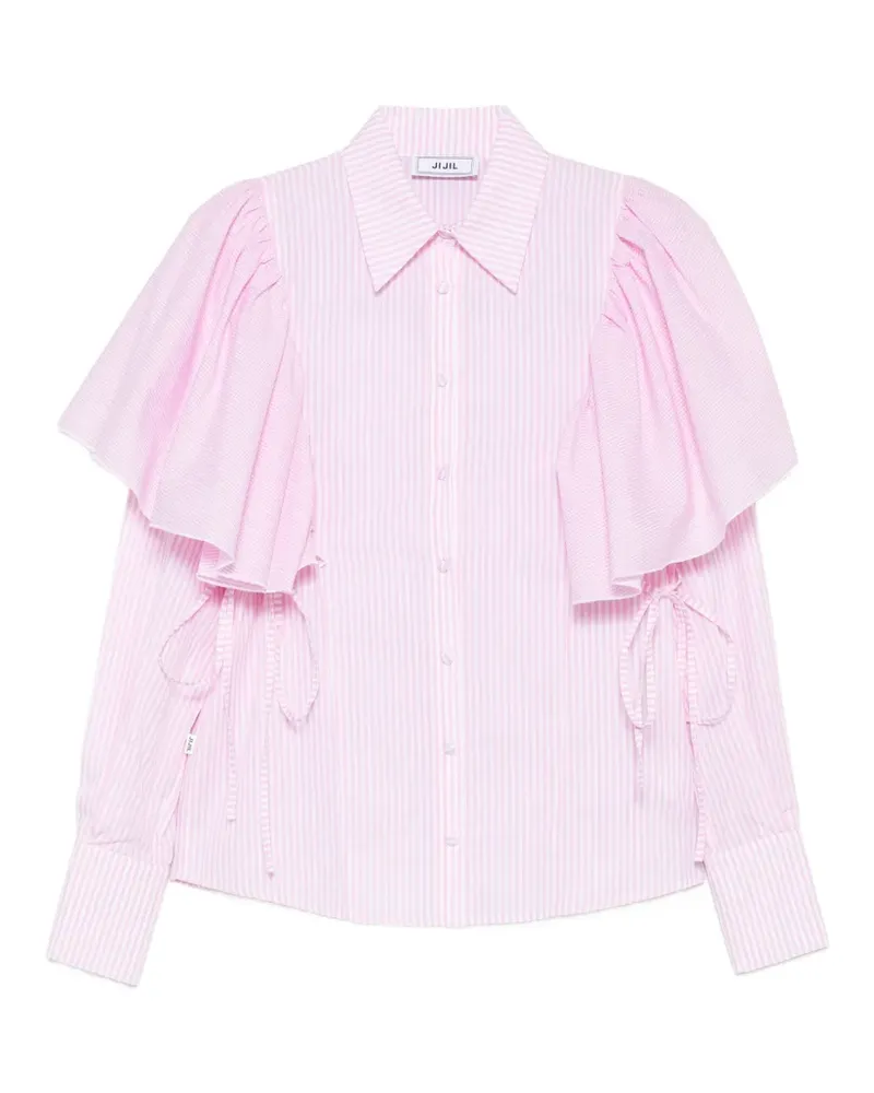 Jijil Gestreiftes Hemd mit Rüschen - Rosa Rosa