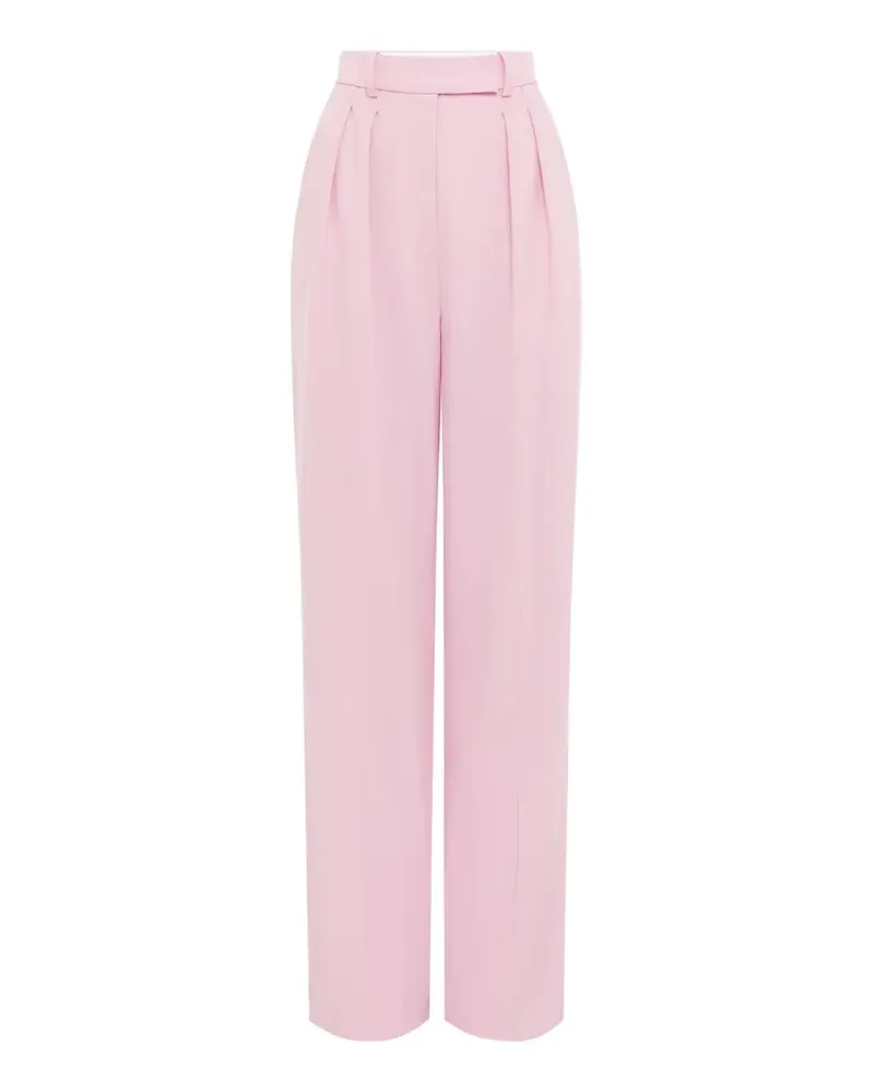Alex Perry pleated straight-leg trousers - Rosa Rosa
