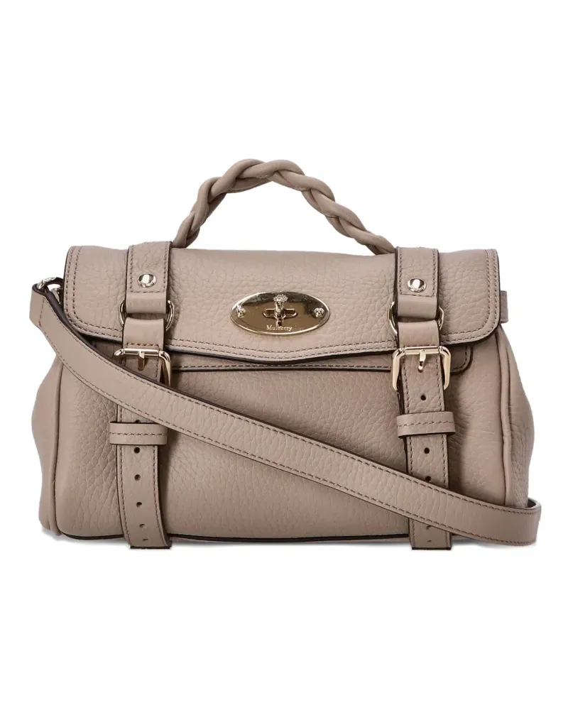 Mulberry Mini Alexa Tote Bag mit geflochtenem Henkel - Nude Nude