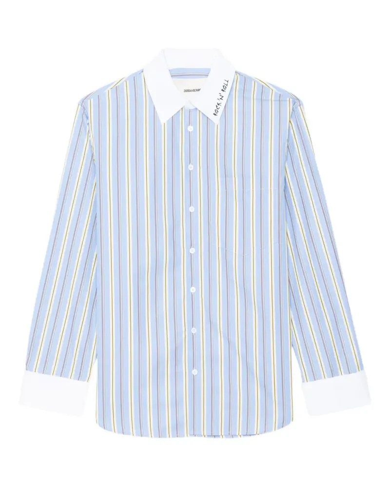 Zadig & Voltaire Gestreiftes Hemd mit Manschetten - Blau Blau