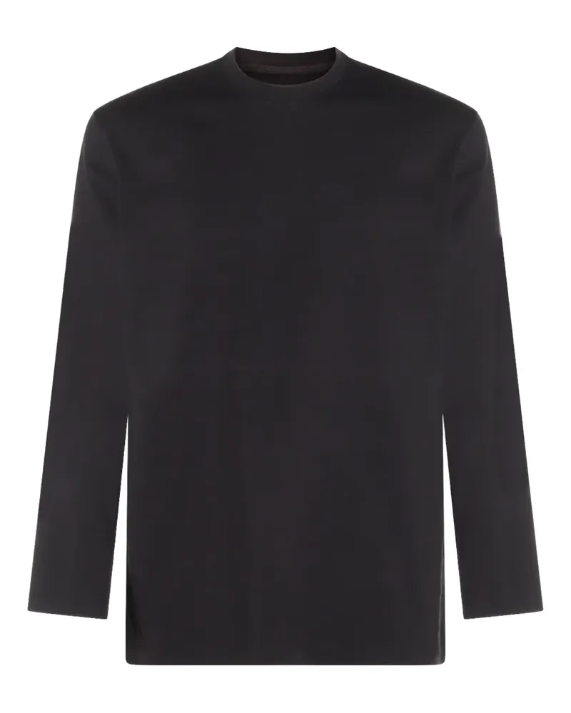 Y-3 Langarmshirt mit Logo-Print - Schwarz Schwarz