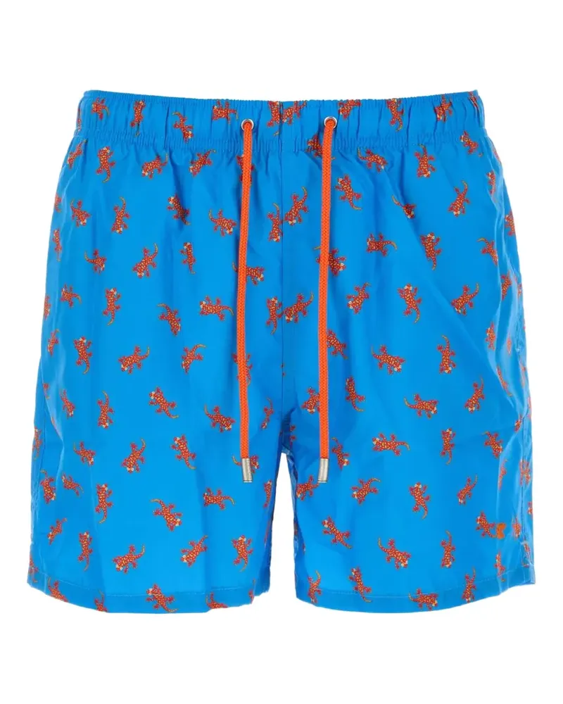 Gallo drawstring printed swim shorts - Blau Blau