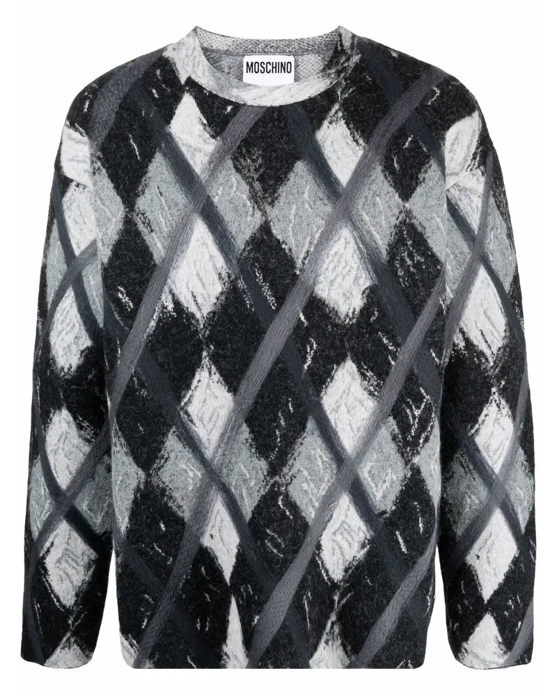 Moschino Pullover mit Argyle-Muster - Grau Grau