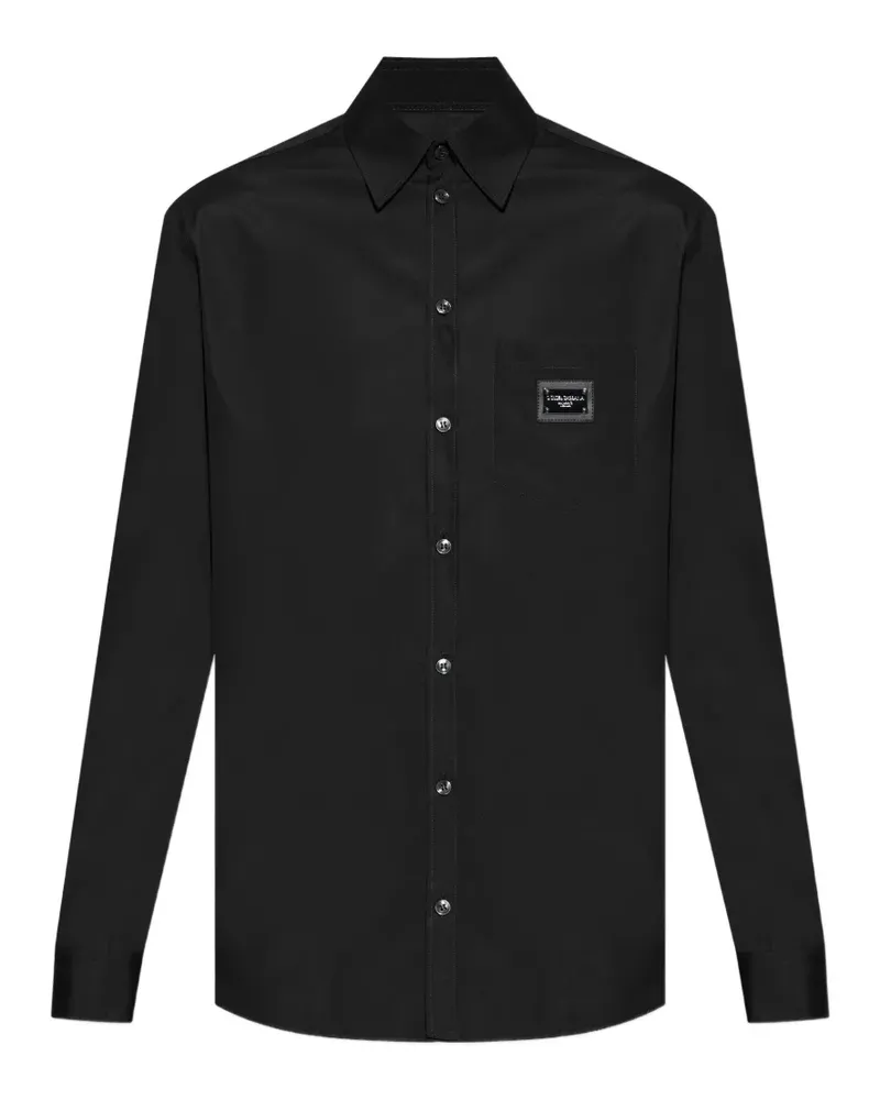 Dolce & Gabbana chest-pocket long-sleeve shirt - Schwarz Schwarz