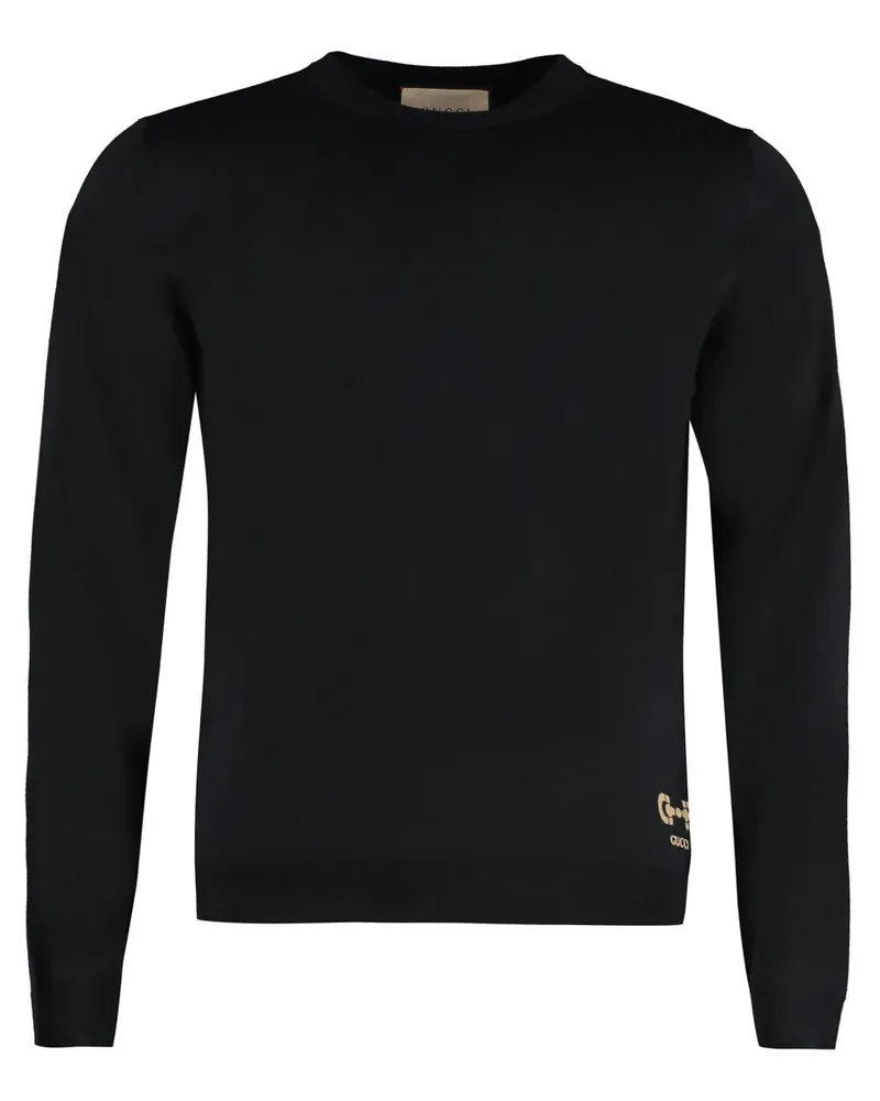 Gucci Pullover mit Horsebit-Intarsie - Schwarz Schwarz