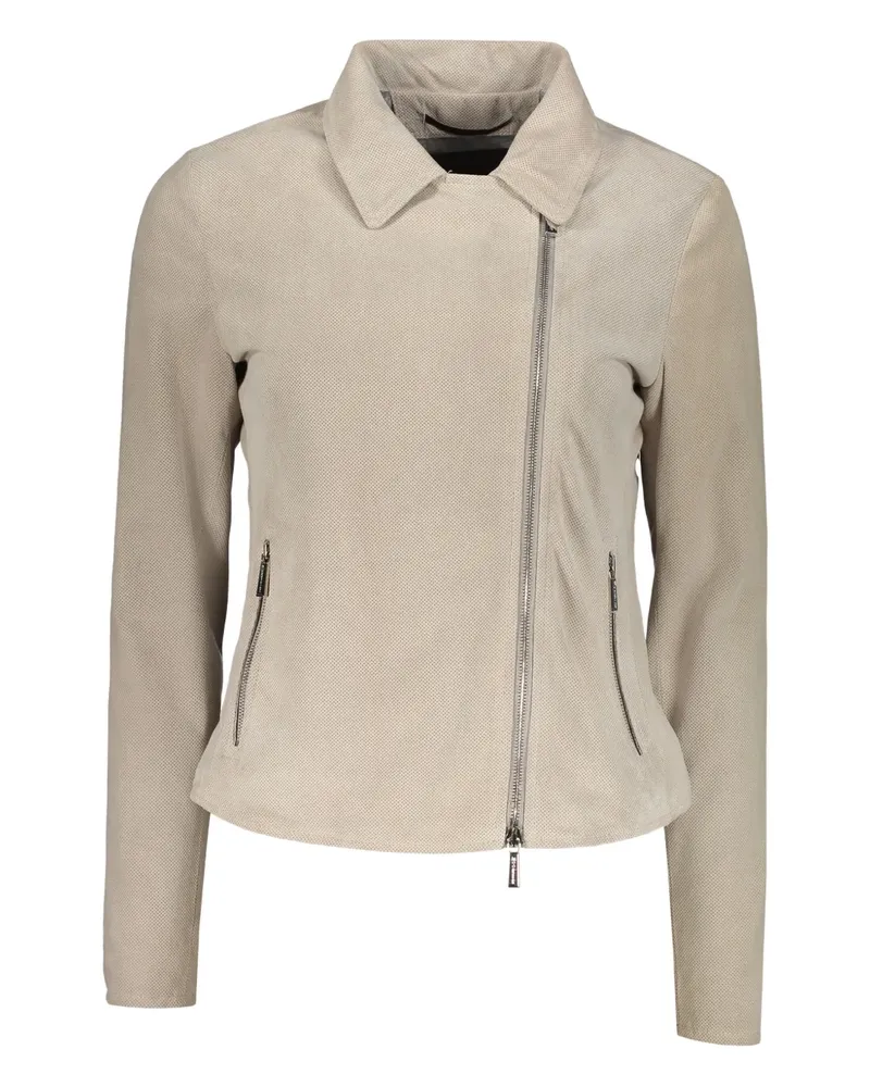 MOORER Klassische Lederjacke - Nude Nude