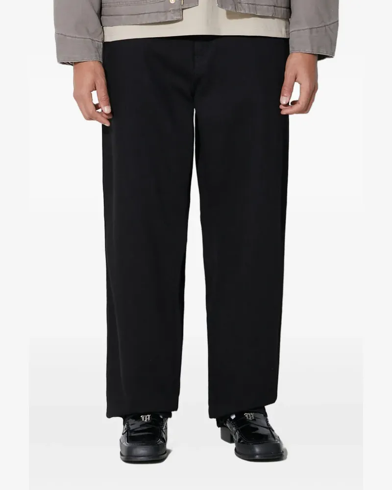 Carhartt WIP Single Knee Hose mit Logo-Patch - Schwarz Schwarz
