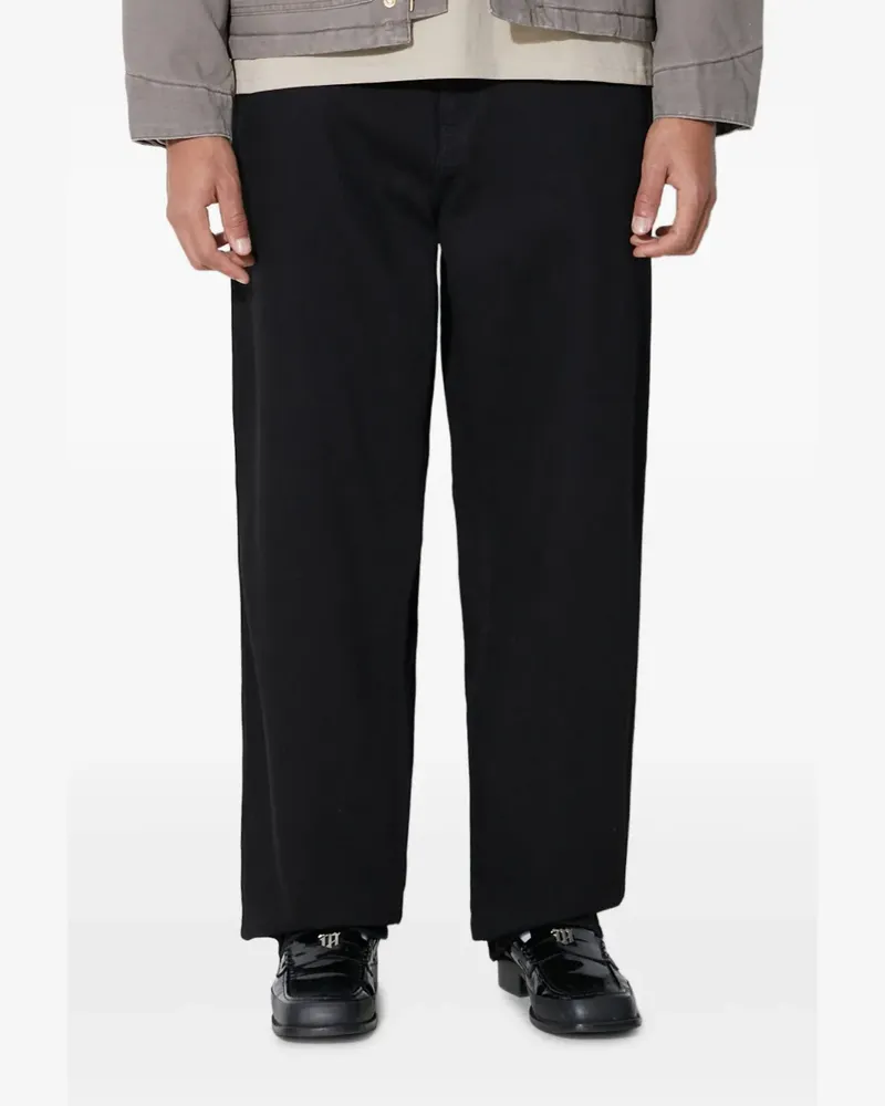 Carhartt WIP Single Knee Hose mit Logo-Patch - Schwarz Schwarz