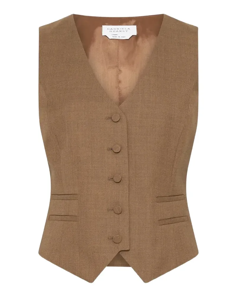 Gabriela Hearst Coleridge Weste mit Knopfverschluss - Braun Braun
