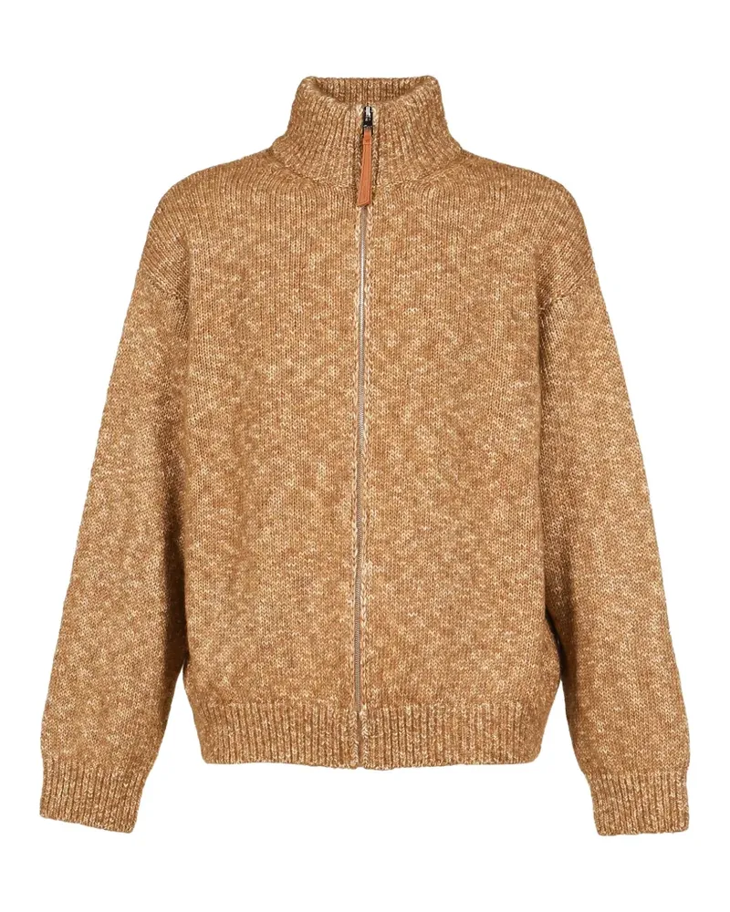 Loewe Anagram zip-up cardigan - Nude Nude
