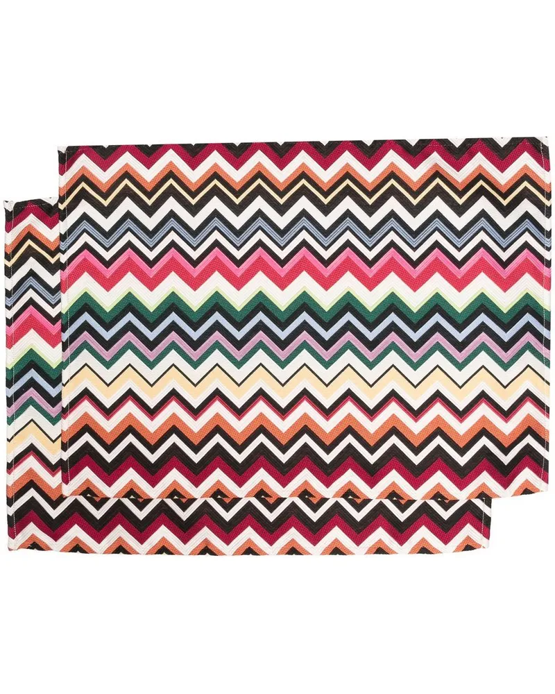 Missoni Home Set aus zwei gestreiften Tischdecken - Rot Rot