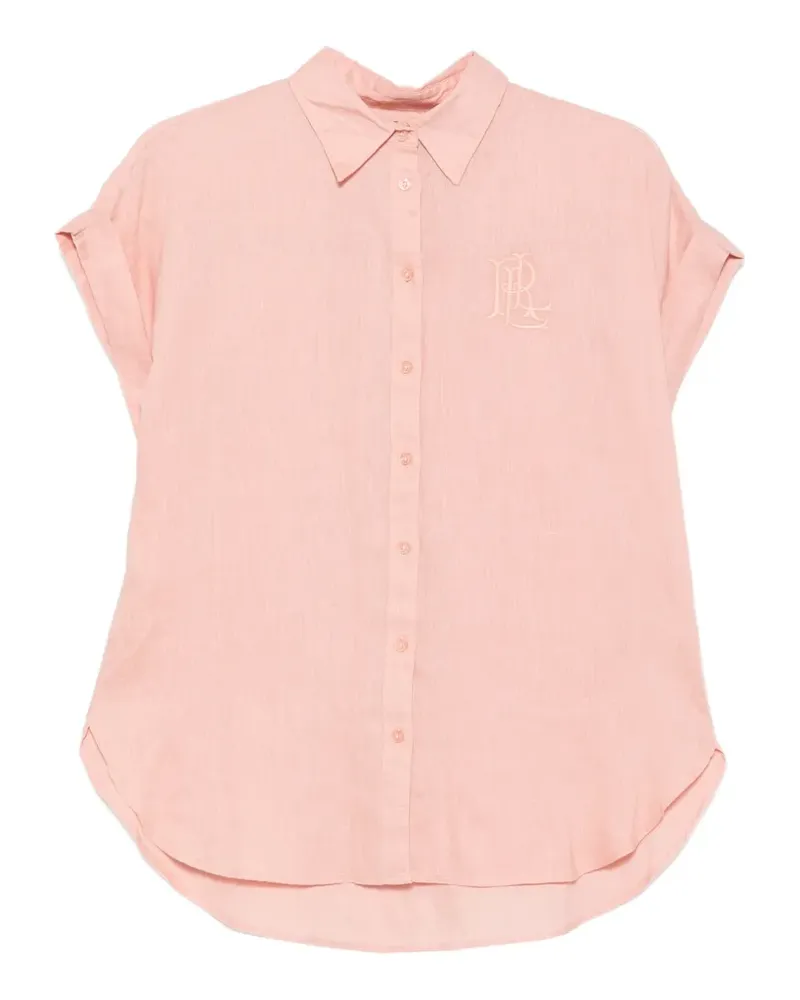 Ralph Lauren embroidered-logo short-sleeve shirt - Rosa Rosa