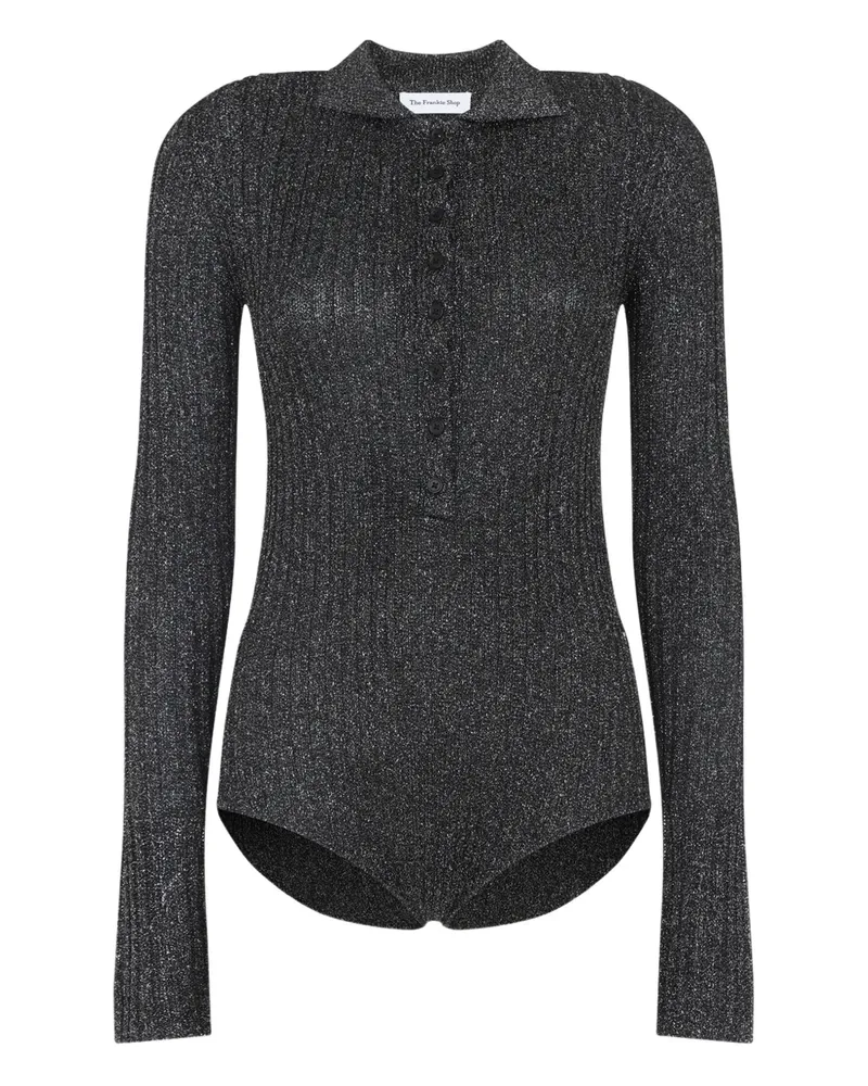 FRANKIE Shop Geknöpftes Solana Poloshirt - Grau Grau