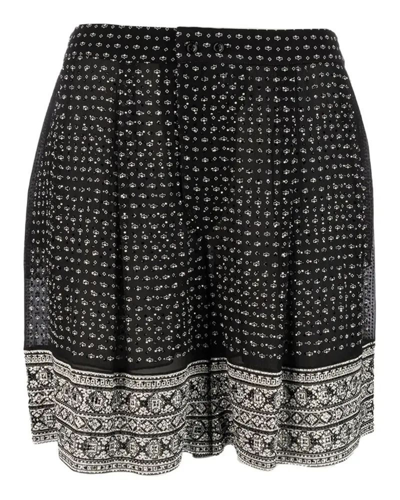 Ermanno Scervino bandana-print crystal-embellished shorts - Schwarz Schwarz