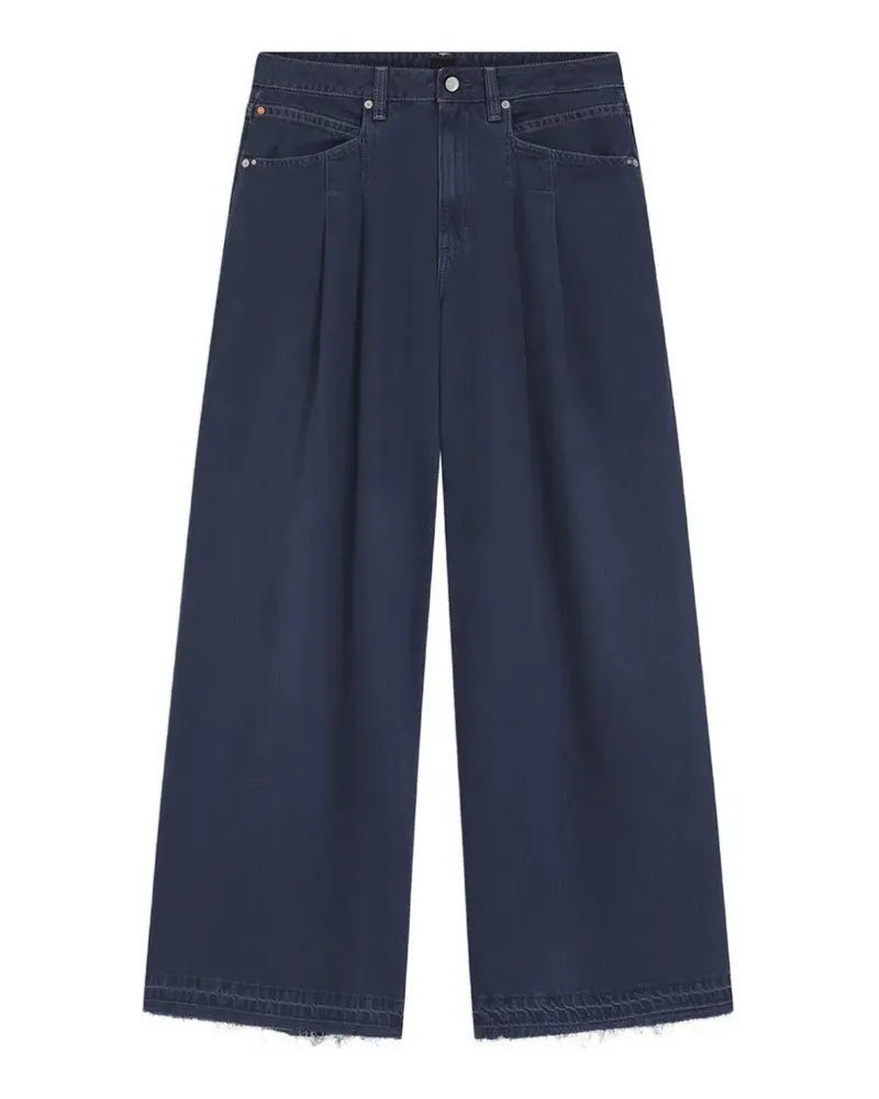 HUGO BOSS Ausgefranste Jeans mit Falten - Blau Blau