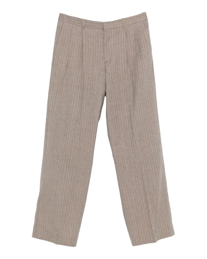 Sunflower pinstripe pleated trousers - Nude Nude